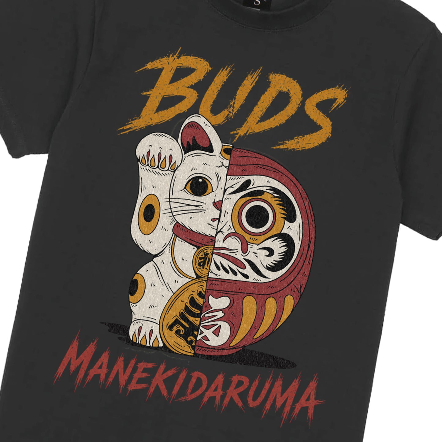 MANEKIDARUMA GRUNGE T-SHIRT