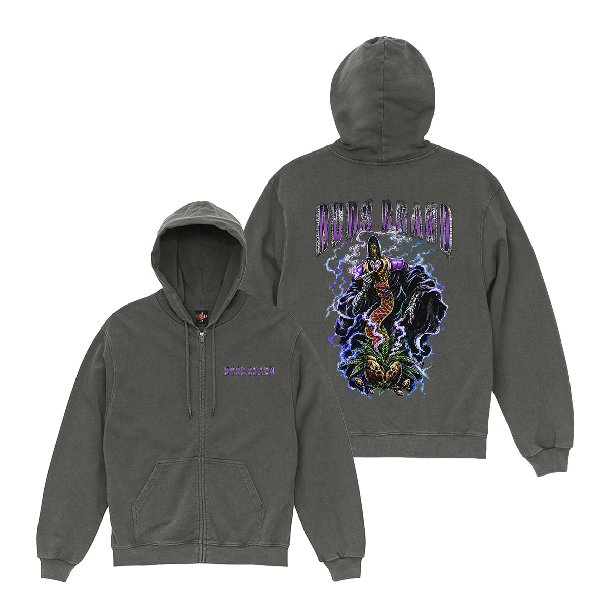 SMOKER FADE ZIP HOOD