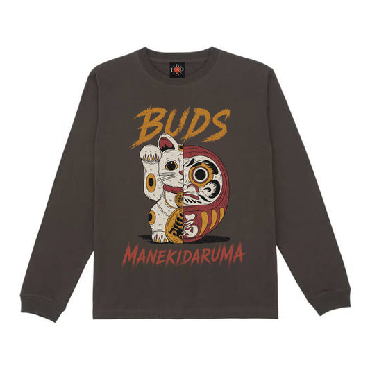 MANEKIDARUMA GRUNGE L/S T-SHIRT
