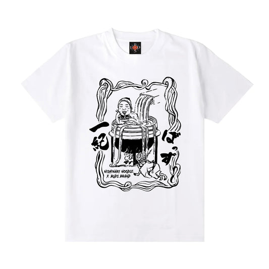 【予約販売】× 釜揚げうどん一紀 NISHINARI カリスマ T-SHIRT
